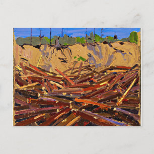 Tom Thomson - Sandbank with Logs Postcard