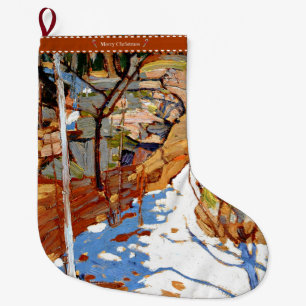 Tom Thomson - Snow and Rocks+ Large Christmas Stocking