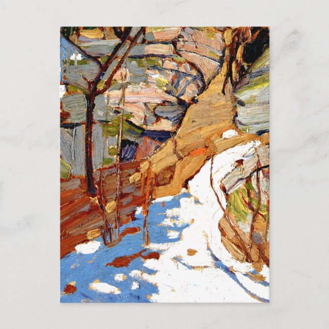 Tom Thomson - Snow and Rocks Postcard (Front)