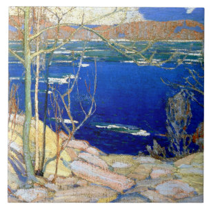 Tom Thomson - Spring Ice, popular painting, Ceramic Tile