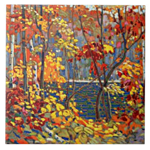 Tom Thomson - The Pool, famous painting, Ceramic Tile