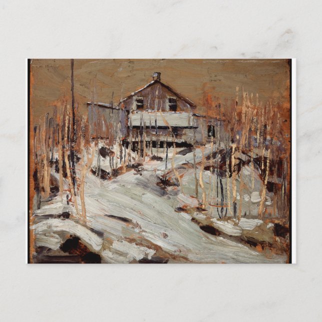 Tom Thomson Vintage Canadian Cabin Fraser's Lodge Postcard (Front)