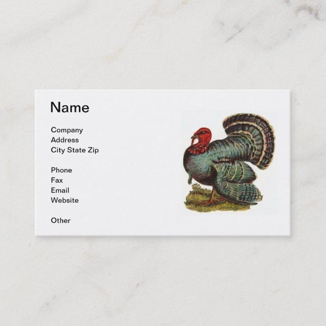 Tom Turkey Business Card (Front)