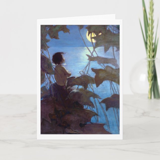 Tom Watching the Moon, Jessie Willcox Smith Card (Front)