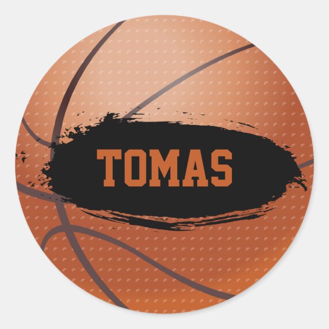 Tomas Basketball Name Stickers (Front)
