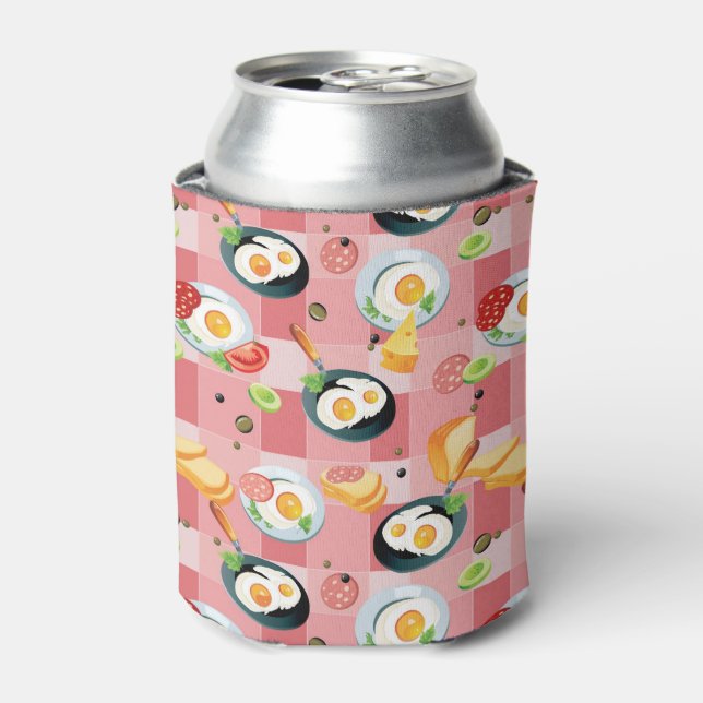 Tomato and Fried Eggs Pattern Can Cooler (Can Front)