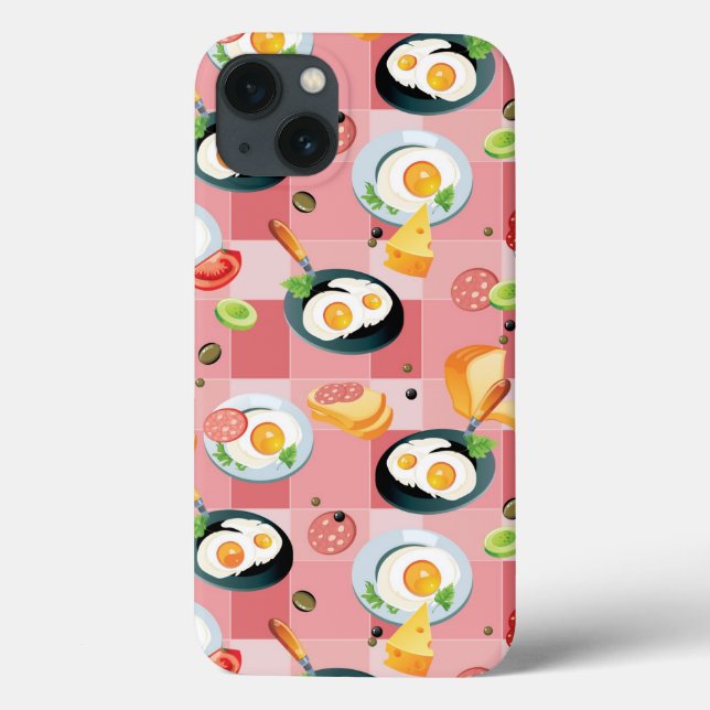 Tomato and Fried Eggs Pattern Case-Mate iPhone Case (Back)
