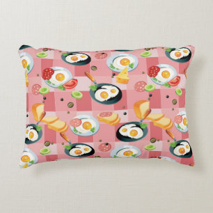 Tomato and Fried Eggs Pattern Decorative Cushion