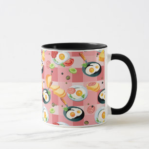 Tomato and Fried Eggs Pattern Mug