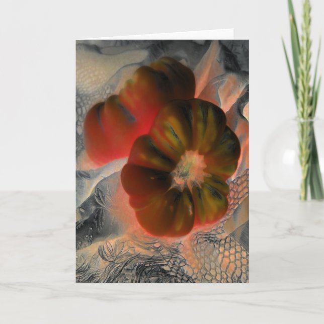 "Tomato and Lace" Digitally Altered Still Life Card (Front)