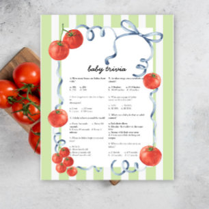 Tomato Baby shower - Baby trivia game