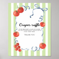 Tomato Baby shower Diaper raffle