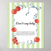 Tomato Baby shower Don't say baby