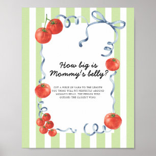 Tomato Baby shower How big is Mummy's belly Poster