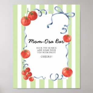 Tomato Baby shower Mimosa bar Poster