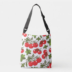 Tomato Basil Seamless Kitchen Pattern Crossbody Bag