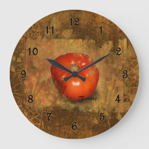 Tomato Botanical Large Clock