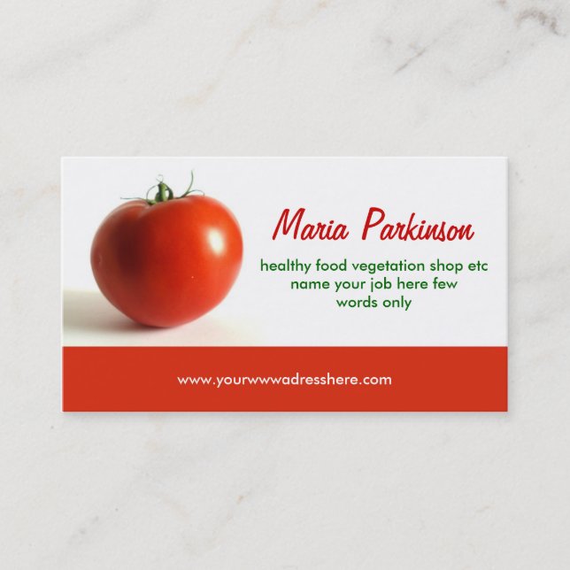 tomato business card design (Front)