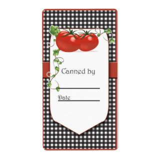 Tomato Canning Jar Label