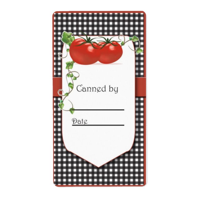 Tomato Canning Jar Label (Front)
