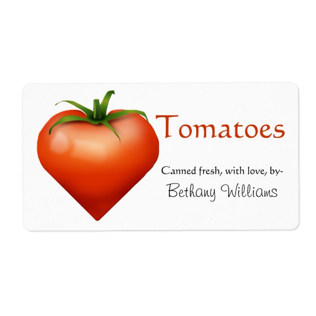 Tomato canning label (Front)