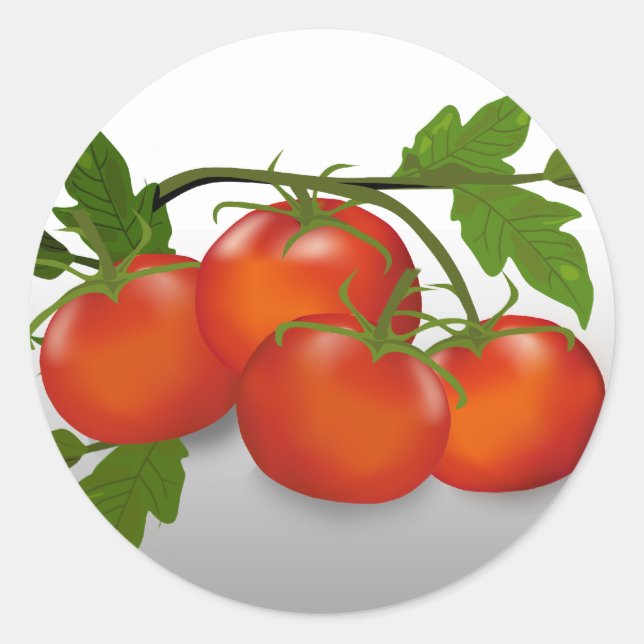 Tomato Canning Round Sticker (Front)