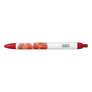 Tomato cartoon illustration black ink pen