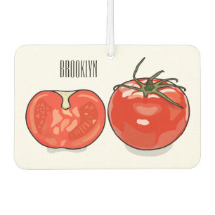 Tomato cartoon illustration  car air freshener