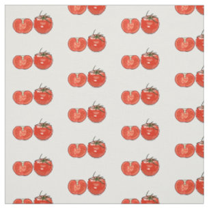 Tomato cartoon illustration fabric