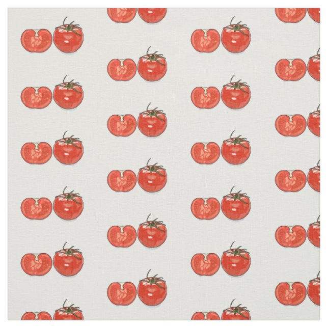 Tomato cartoon illustration fabric (Swatch)