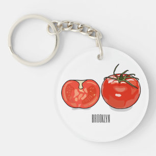 Tomato cartoon illustration  key ring