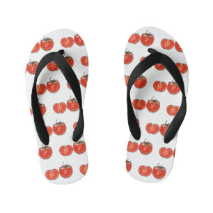 Tomato cartoon illustration kid's thongs