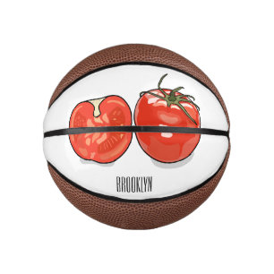 Tomato cartoon illustration mini basketball