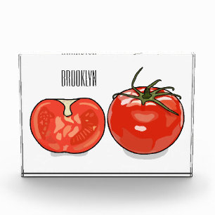 Tomato cartoon illustration photo block