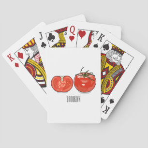 Tomato cartoon illustration playing cards