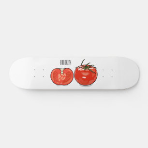 Tomato cartoon illustration  skateboard