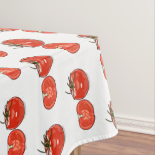 Tomato cartoon illustration  tablecloth