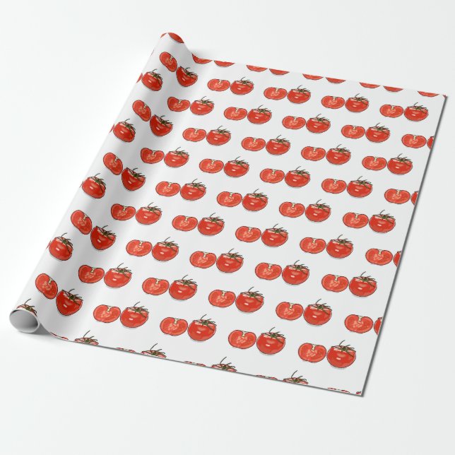 Tomato cartoon illustration  wrapping paper (Unrolled)