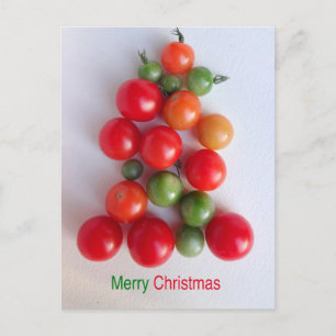 Tomato Christmas Tree Postcard