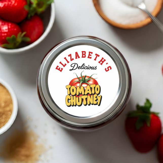 Tomato Chutney Classic Round Sticker (Creator Uploaded)