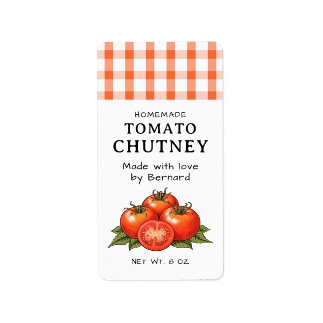 Tomato Chutney labels (Front)