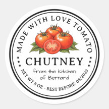 Tomato Chutney Preserve Label
