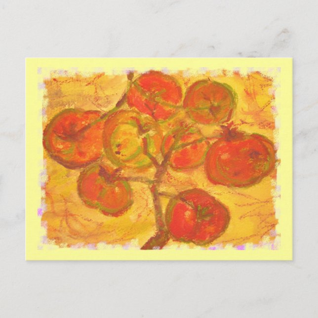 tomato cluster watercolour postcard (Front)