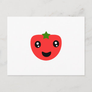Tomato cute and happy postcard