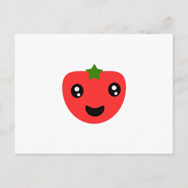 Tomato cute and happy postcard (Front)