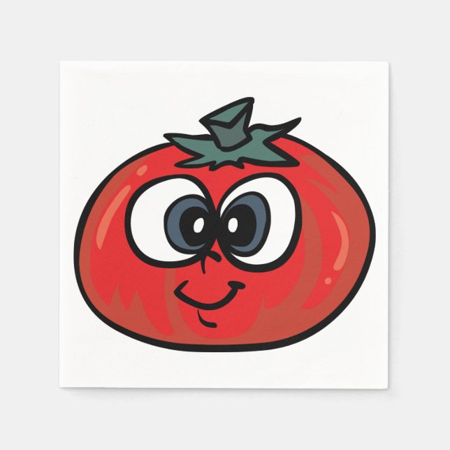 Tomato Face Paper Napkins (Front)