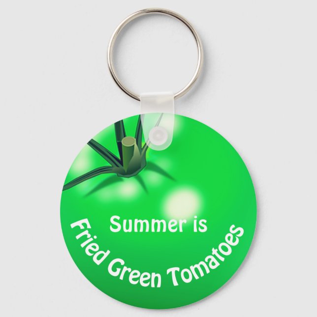 Tomato fried green tomatoes cute summer key ring (Front)