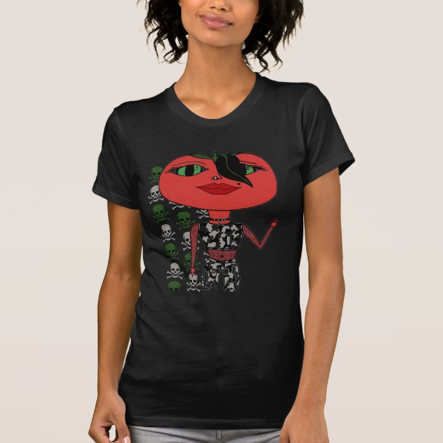 Tomato Girl - George with Skulls T-Shirt (Front)