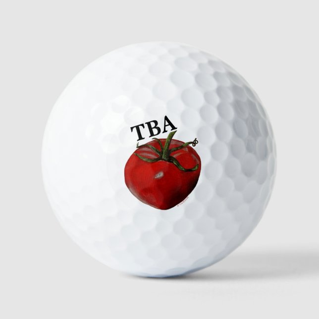 Tomato Golf Balls - Personalisation Option (Front)