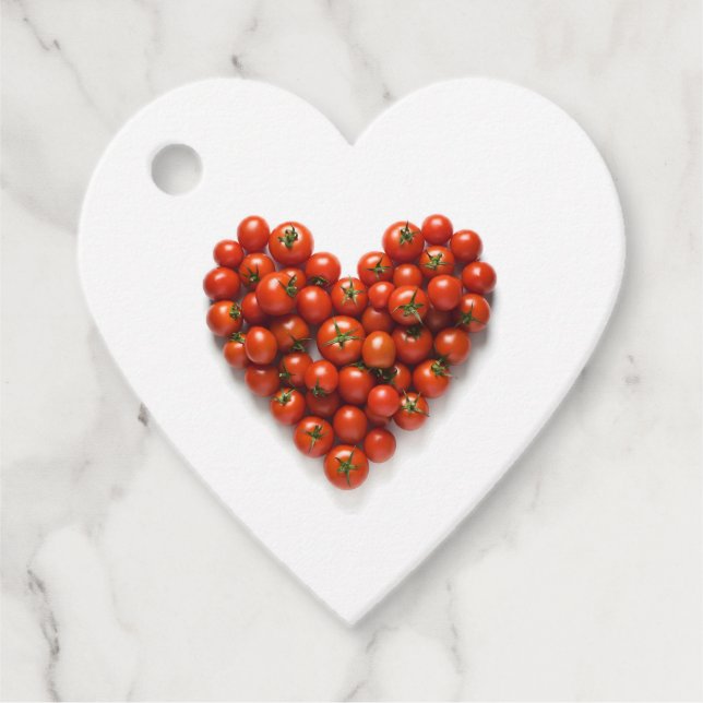 Tomato Heart Favour Tags (Front)